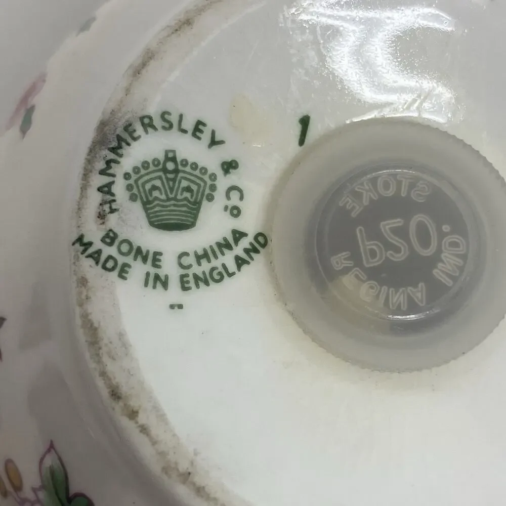 Hammersley Bone China Pomander Ball Diffuser Potpourri Birds & Flowers England
